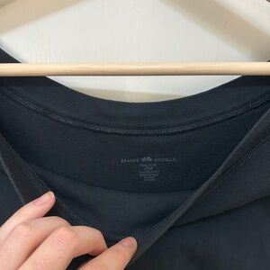 Brandy Melville Black Rounded Neck Tee